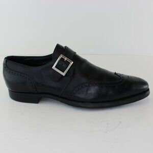 Crockett & Jones Chadwick Black Leather Monk Strap Dress Shoes (8 US)